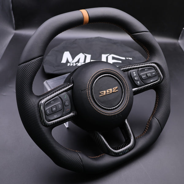 2018-2024 JT / JL “Bronze Accent ” Gloss Carbon 392 Jeep Wrangler Steering Wheel