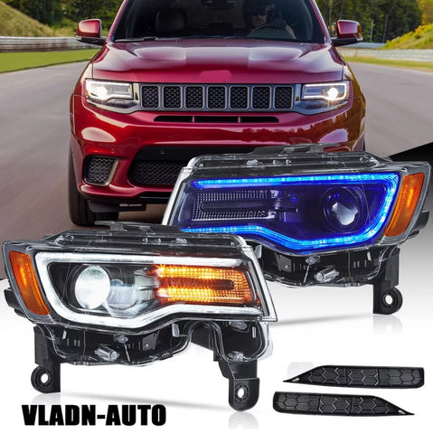 2014-2021 Jeep Grand Cherokee HID LED Bi-Xenon Headlights VLAND