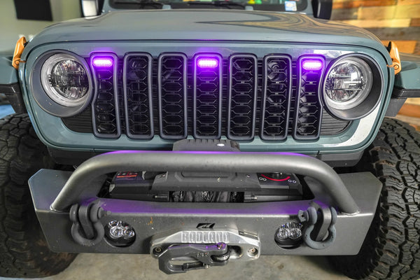 2024-2025 Jeep Wrangler / Gladiator Grille RGB Pre-Runner LED Lights