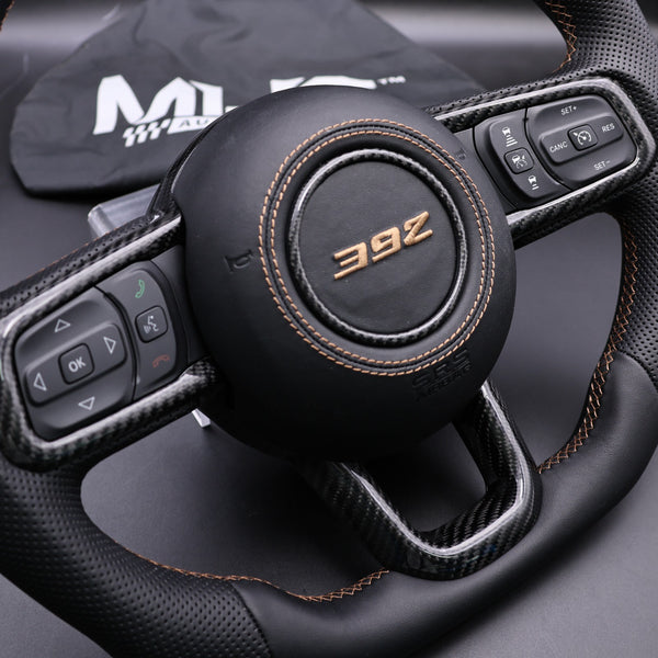 2018-2024 JT / JL “Bronze Accent ” Gloss Carbon 392 Jeep Wrangler Steering Wheel